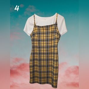 Plaid yellow dress